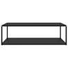 Black Coffee Table 120x60 cm - Modern Tempered Glass Design