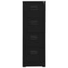 Filing Cabinet Black Steel 46x62x133 cm - Modern & Durable