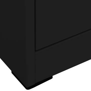 Filing Cabinet Black Steel 46x62x133 cm - Modern & Durable