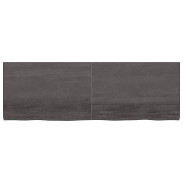 Dark Brown Solid Wood Bathroom Countertop 180x60 cm | HipoMarket