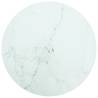 Table Top White Ø30x0.8 cm Tempered Glass with Marble Design Colour white Size Ø 30 cm Quantity in Package 1 