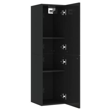 High Gloss Black TV Cabinet - Stylish & Practical Storage