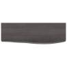 Wall Shelf Dark Brown 60x20x6 cm - Solid Oak Wood Storage