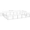 Durable Silver Dog Kennel - 20 m² Steel for Outdoor Play