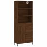 Stylish Brown Oak Highboard - 69.5x34x180 cm | Hipomarket