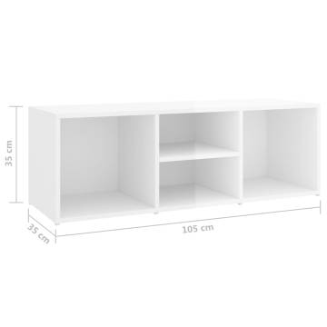 High Gloss White Shoe Storage Bench - Stylish & Practical