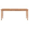 Garden Dining Table 200x90 cm - Solid Teak Wood for Outdoor Use