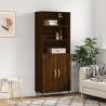 Highboard Brown Oak 69.5x34x180 cm Engineered Wood Colour brown oak Quantity in Package 1 Model 2 doors 