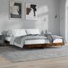 Bed Frame Smoked Oak 140x200 cm Engineered Wood Colour smoked oak Size 140 x 200 cm 