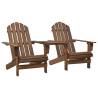 Garden Adirondack Chair Solid Fir Wood Brown Colour brown Quantity in Package 1 Number of 