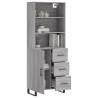 Stylish Highboard Grey Sonoma - Engineered Wood Storage