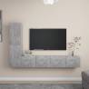 4 Piece Concrete Grey TV Cabinet Set | Stylish Storage Solution