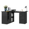 Corner Desk High Gloss Black - Stylish & Space-Saving