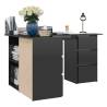 Corner Desk High Gloss Black - Stylish & Space-Saving