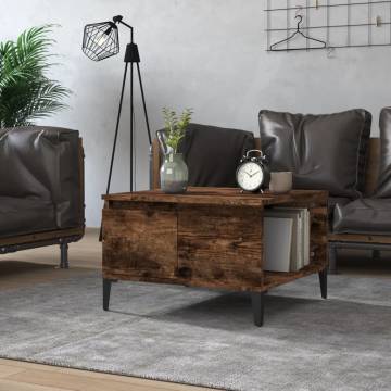 Elegance Coffee Table Smoked Oak - 55x55 cm | HipoMarket