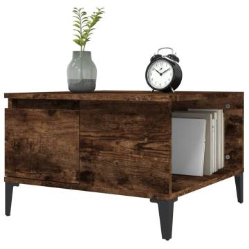 Elegance Coffee Table Smoked Oak - 55x55 cm | HipoMarket