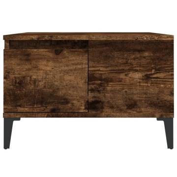 Elegance Coffee Table Smoked Oak - 55x55 cm | HipoMarket