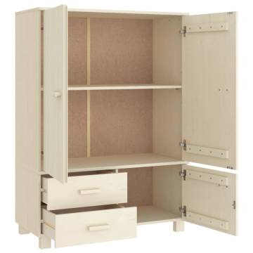 Wardrobe HAMAR Honey Brown - Solid Pine Wood Furniture