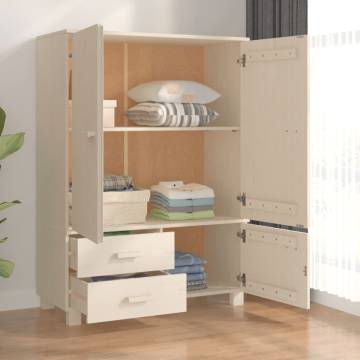 Wardrobe HAMAR Honey Brown - Solid Pine Wood Furniture