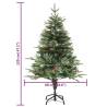 Pre-lit Christmas Tree with Pine Cones - 120 cm Green