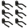 Guitar Wall Hangers 6 pcs - Durable Black Steel Holders