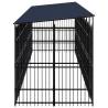 Outdoor Dog Kennel with Roof - 18.43 m² | HipoMarket UK