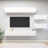 6 Piece TV Cabinet Set White Engineered Wood Colour white Quantity in Package 6 Width 100 cm 