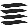 Bookshelf Boards 4 pcs Black 80x50x1.5 cm Engineered Wood Colour black Size 80 x 50 x 1.5 cm Quantity in Package 4 