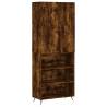 Stylish Highboard in Smoked Oak | 69.5x34x180 cm | Hipo Market