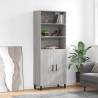 Highboard Grey Sonoma 69.5x34x180 cm Engineered Wood Colour grey sonoma Quantity in Package 1 Model 2 doors 