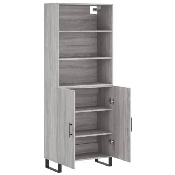 Highboard Grey Sonoma - Stylish Engineered Wood Storage Unit