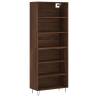 Stylish Highboard Brown Oak 69.5x32.5x180 cm | Hipo Market