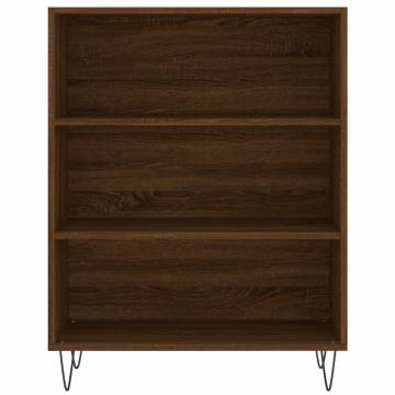 Stylish Highboard Brown Oak 69.5x32.5x180 cm | Hipo Market