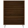 Stylish Highboard Brown Oak 69.5x32.5x180 cm | Hipo Market