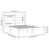 White Solid Wood Bed Frame 150x200 cm King Size - HipoMarket