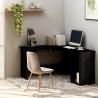 L-Shaped Corner Desk High Gloss Black 120x140x75 cm Engineered Wood Colour high gloss black 