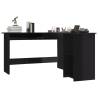 L-Shaped Corner Desk High Gloss Black - Modern Office Furniture