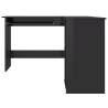 L-Shaped Corner Desk High Gloss Black - Modern Office Furniture