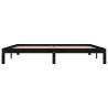 Black Solid Wood Pine Bed Frame 200x200 cm | HipoMarket