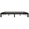 Black Solid Wood Pine Bed Frame 200x200 cm | HipoMarket