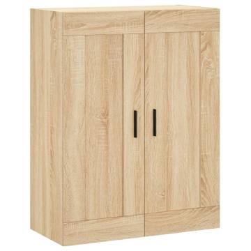 Stylish Highboard in Sonoma Oak - 69.5x34x180 cm