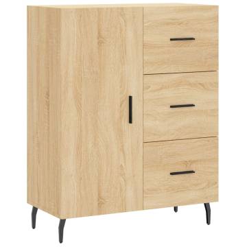 Stylish Highboard in Sonoma Oak - 69.5x34x180 cm