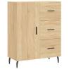 Stylish Highboard in Sonoma Oak - 69.5x34x180 cm