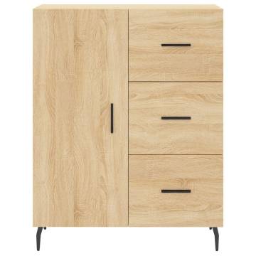 Stylish Highboard in Sonoma Oak - 69.5x34x180 cm