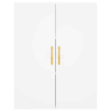 Elegant White Highboard | 69.5x34x180 cm Engineered Wood