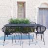 7 Piece Outdoor Dining Set PVC Rattan Black Size 190 cm table length Number of 6 