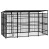 Outdoor Dog Kennel with Roof Steel 7.37 m² Size 384 x 192 x 200 cm Quantity in Package 1 With roof yes 