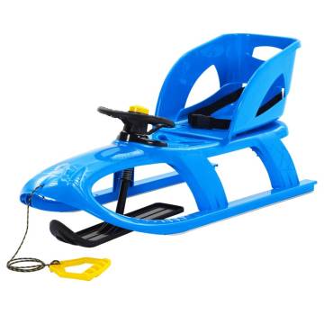 Blue Sledge with Seat & Wheel - Safe Fun for Kids | HipoMarket