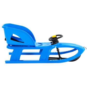 Blue Sledge with Seat & Wheel - Safe Fun for Kids | HipoMarket