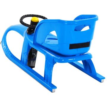 Blue Sledge with Seat & Wheel - Safe Fun for Kids | HipoMarket